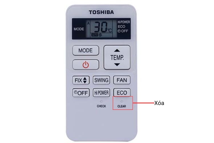 Xóa bỏ các lệnh, chế độ trước đó bằng nút Clear