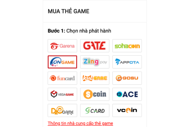 Mua thẻ Oncash online tại FPT Shop