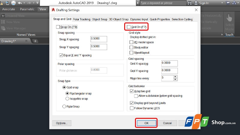 Cách tắt lưới trong CAD - hình 6