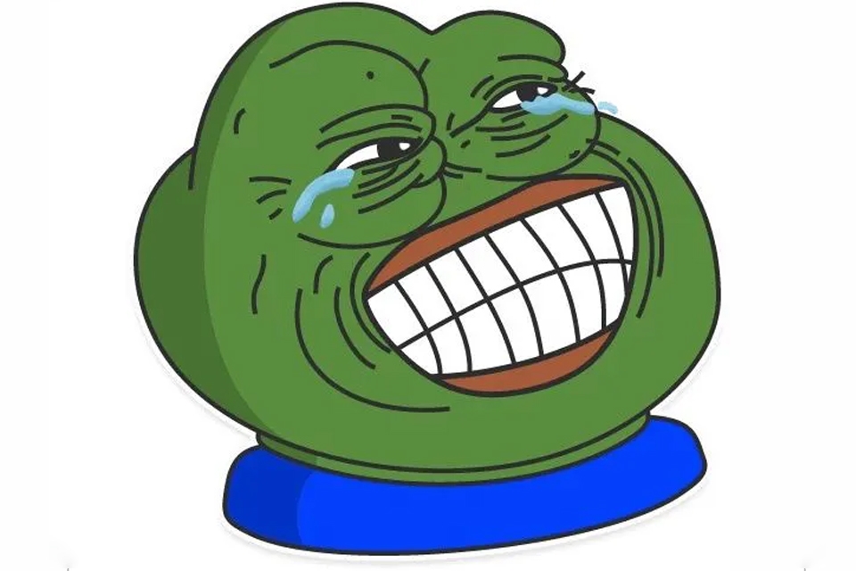 Meme ếch xanh cute.