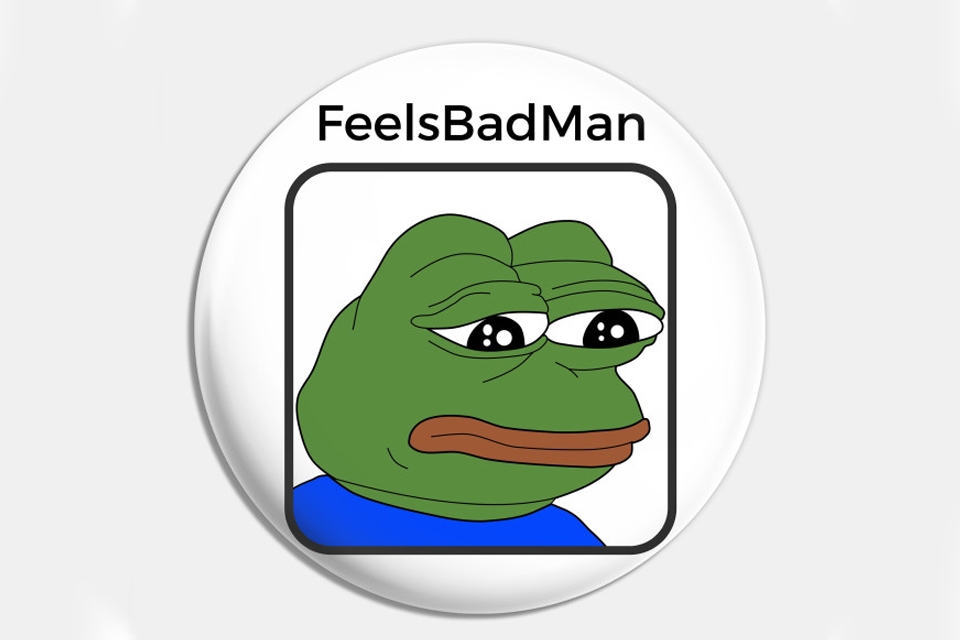 Chú ếch xanh Pepe The Frog với câu nói "Feels Bad Man".