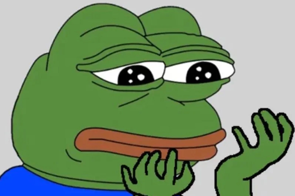 Meme ếch xanh buồn bã.