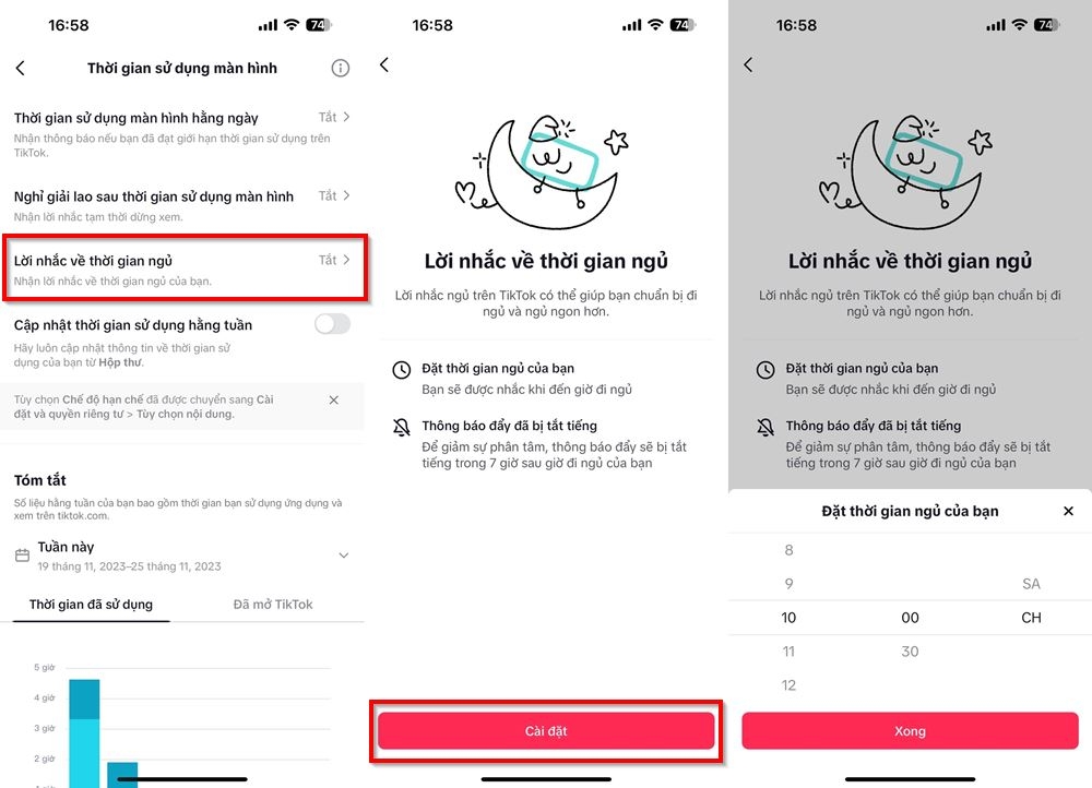 Cách sử dụng tính năng lời nhắc về thời gian ngủ trên TikTok 3