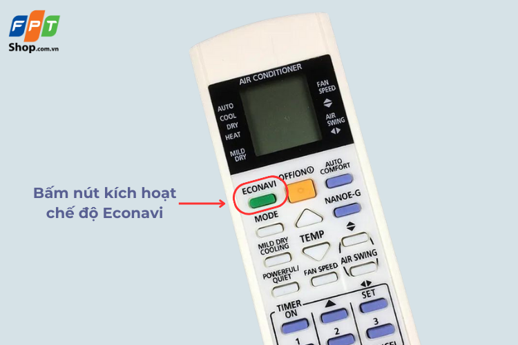 Bật chế độ Econavi trên điều hòa Panasonic