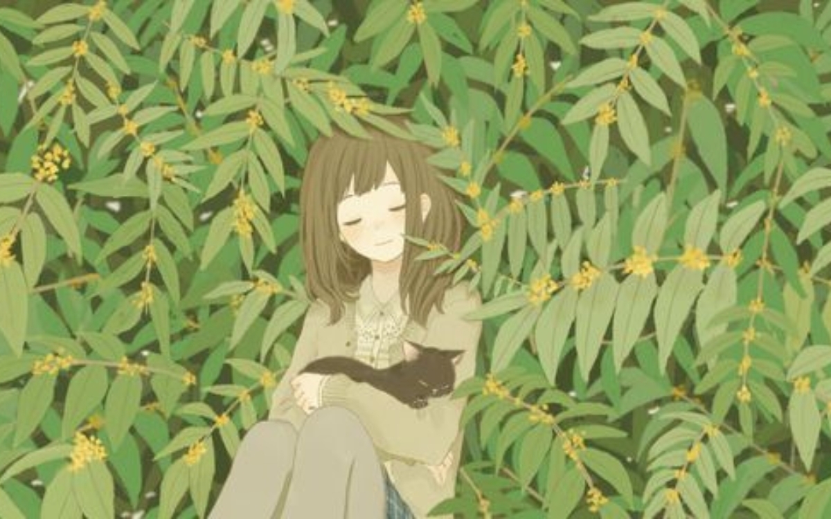 Hình nền màu xanh lá cây dễ thương 4