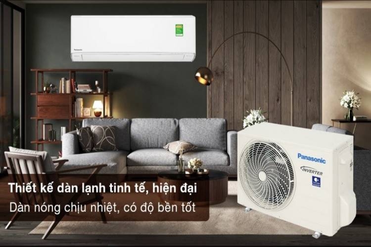 Máy lạnh Panasonic Inverter 1.5 HP có thiết kế tinh tế, phù hợp với mọi không gian lắp đặt 