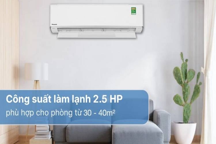 Máy lạnh Panasonic Inverter 2.5 HP có công suất làm mát phòng 30 - 40 m2 