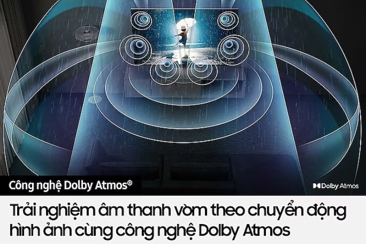 Công nghệ âm thanh vòm đa chiều Dolby Atmos trên Tivi Samsung QN800C