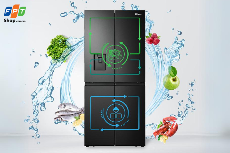 Tủ lạnh Casper sử dụng 2 dàn lạnh độc lập