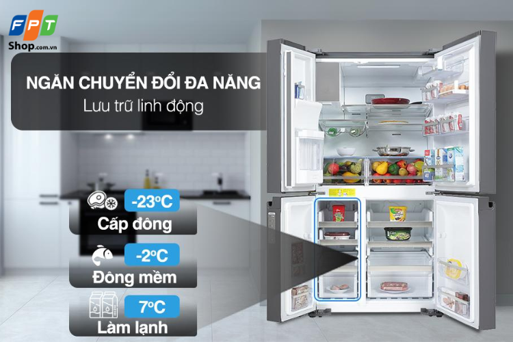 Một số dòng tủ lạnh Casper có tích hợp ngăn chuyển đổi linh hoạt