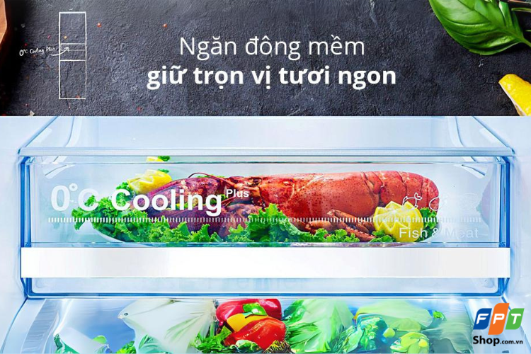 Ngăn đông mềm trên tủ lạnh Casper