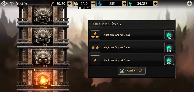 Tham gia chế độ thử thách giúp thu thập nhiều phần thưởng giá trị