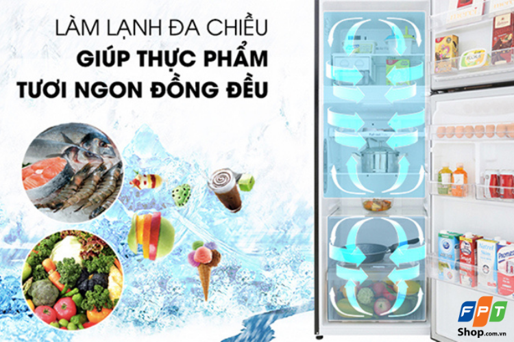 Hệ thống làm lạnh đa chiều trên tủ lạnh LG