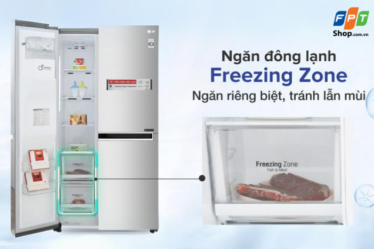 Freezing Zone trên tủ lạnh LG