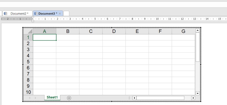Với bảng Excel là một tệp nhúng riêng 2