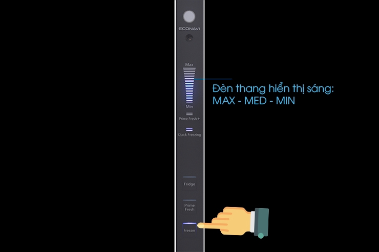 Chỉnh nhiệt độ ngăn đông