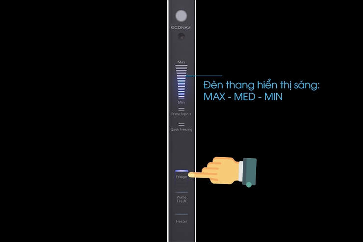 Chỉnh nhiệt độ ngăn lạnh
