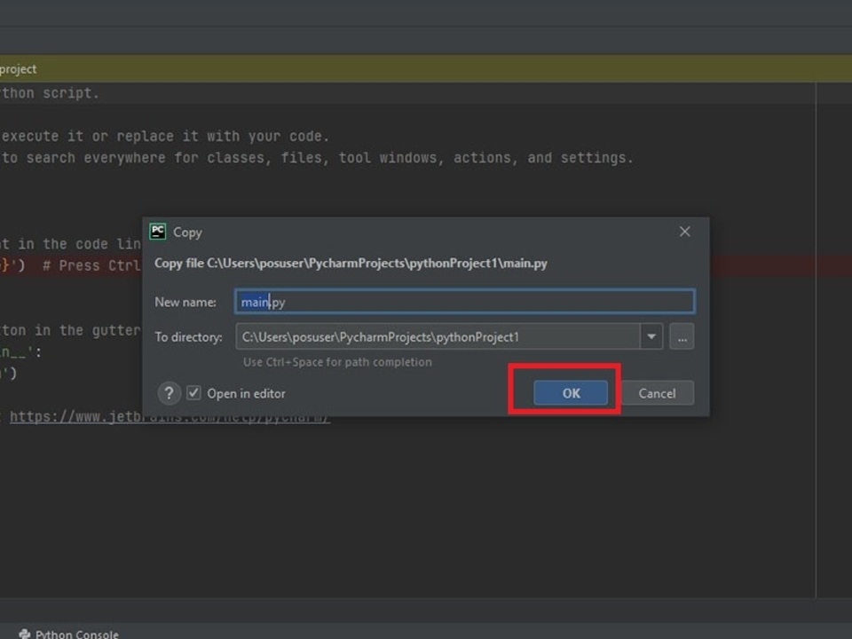 Đặt tên cho file và nhấn “Ok”