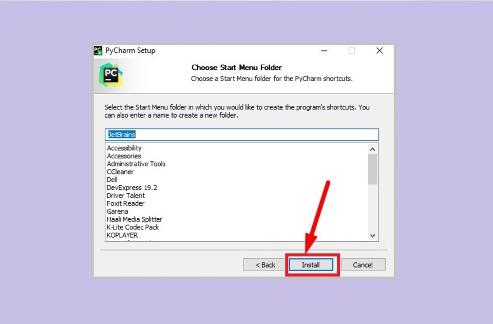 Nhấn chọn “Install” để tiếp tục