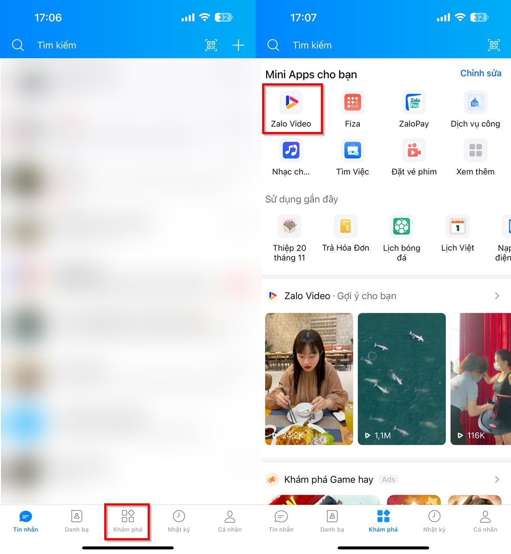 Cách xem danh sách chặn và bỏ chặn các kênh Zalo Video 1