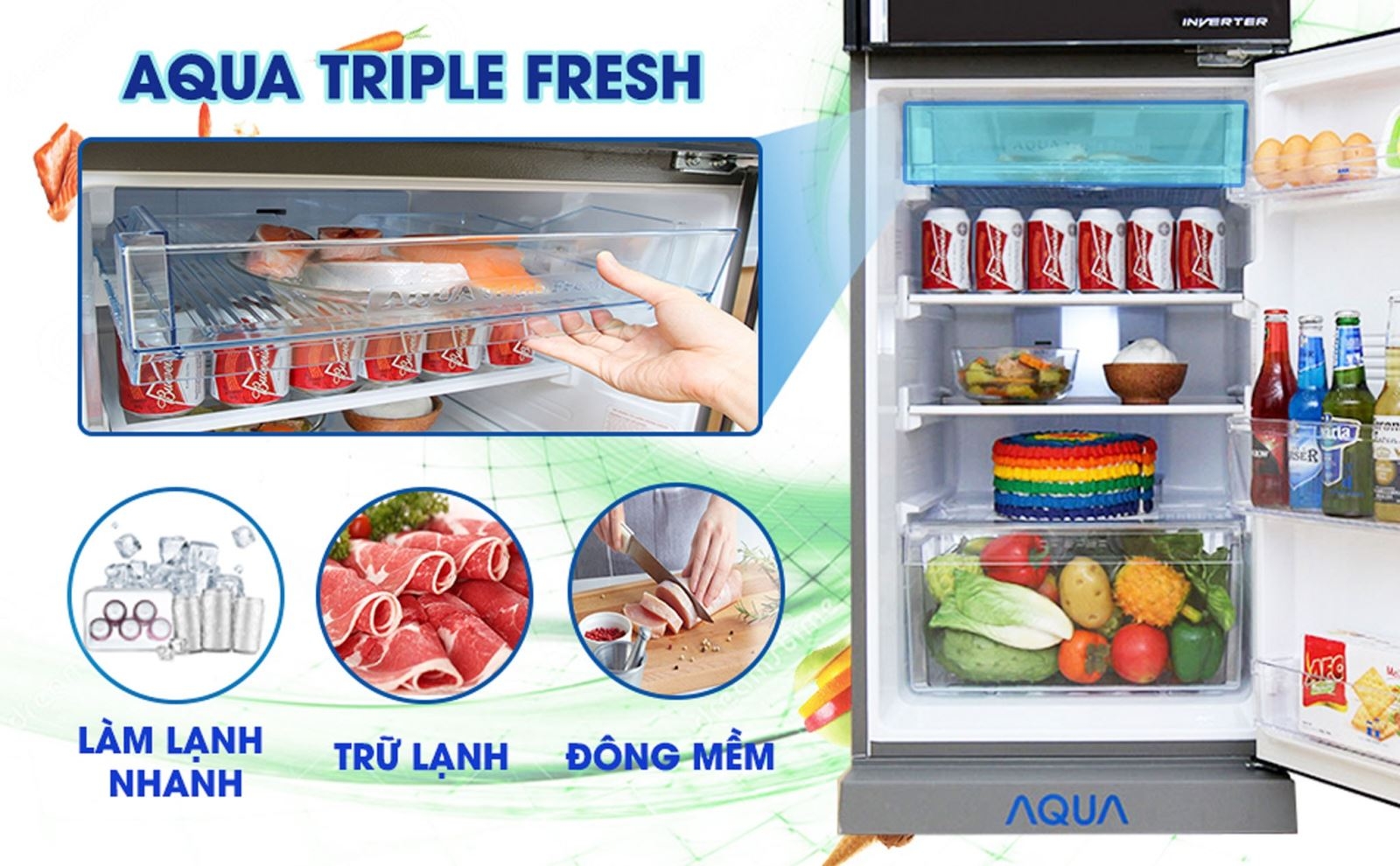 Là một tính năng đặc biệt có sẵn trong một số mẫu tủ lạnh của thương hiệu Aqua
