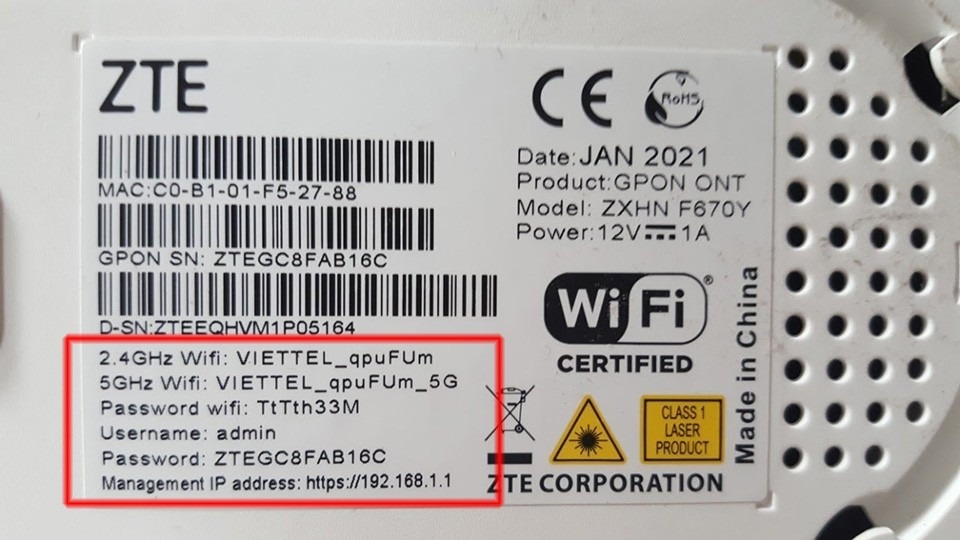 Cách đổi pass WiFi Viettel bằng điện thoại 01