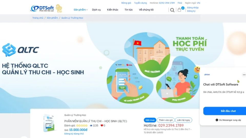 Phần mềm quản lý nhà trường DtSoft