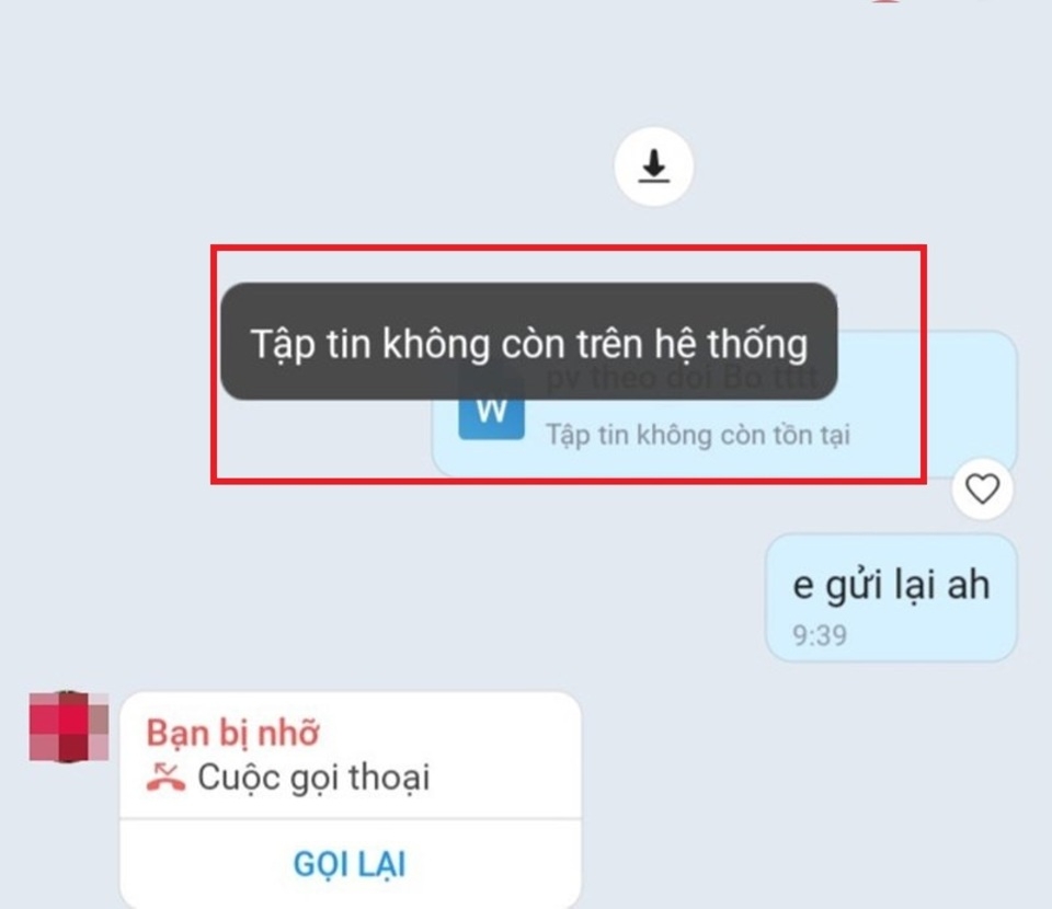 Nguyên nhân file trên Zalo bị biến mất