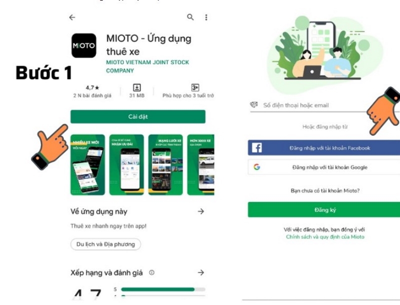app thuê xe tự lái 1