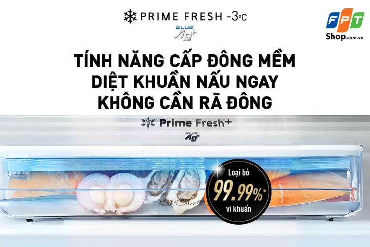 Không cần rã đông với thực phẩm trong ngăn Prim Fresh+