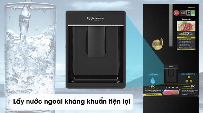 Tủ lạnh Panasonic lấy nước ngoài tiện lợi
