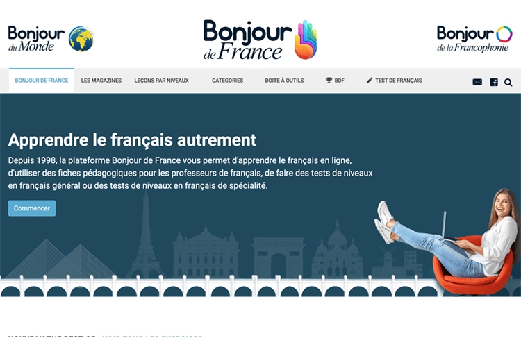 Học tiếng Pháp trực tuyến cùng Bonjour de France