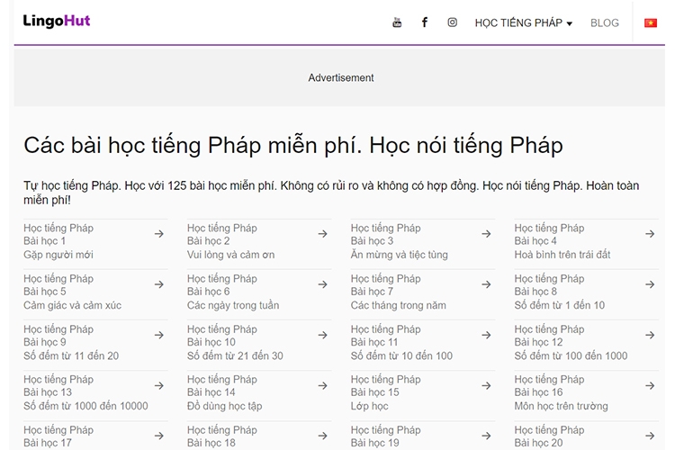 Lingohut học tiếng Pháp miễn phí