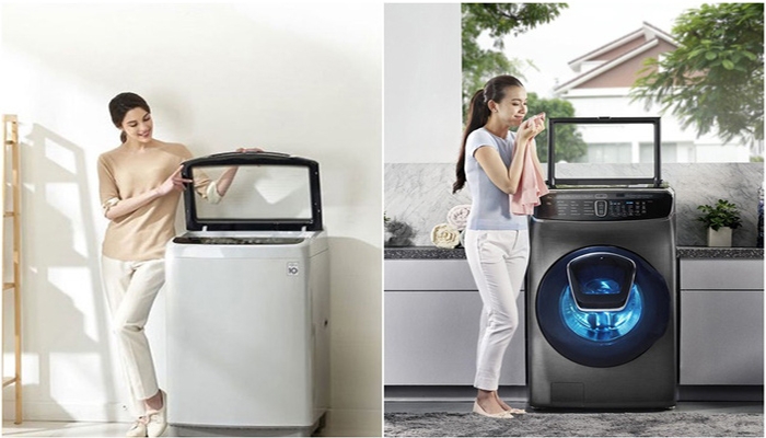 Theo diện tích nơi đặt máy giặt