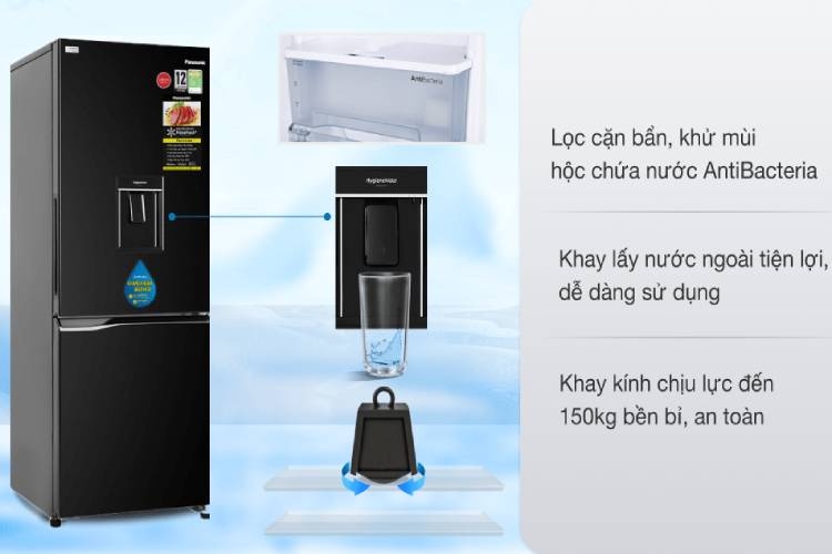 Hình ảnh của tủ lạnh Panasonic Inverter BV320 có dung tích là 290 lít