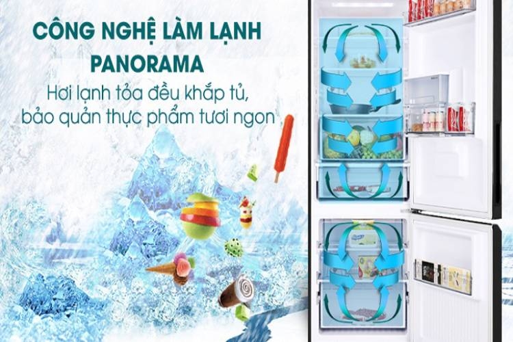 Công nghệ làm lạnh Panorama đã được tích hợp trong tủ lạnh Panasonic BV320