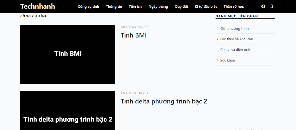 Trang web tính điểm trung bình môn Technhanh