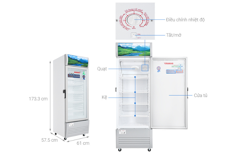 Tủ mát Alaska 1 cánh