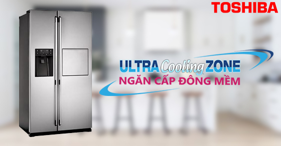 Ultra Cooling Zone với ngăn cấp đông mềm tạo ra một lớp băng mỏng trên thực phẩm