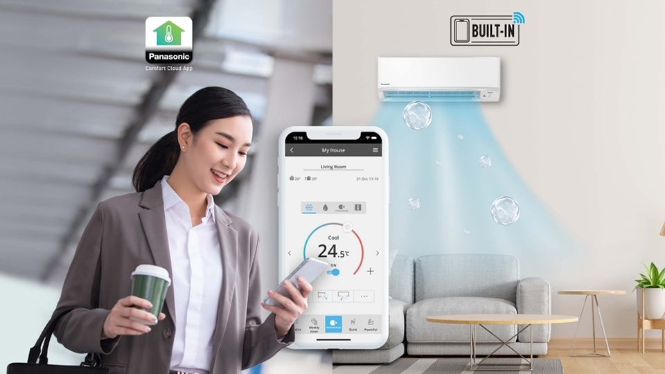 Có thể điều khiến máy lạnh tích hợp điều hoà kể cả khi không ở nhà