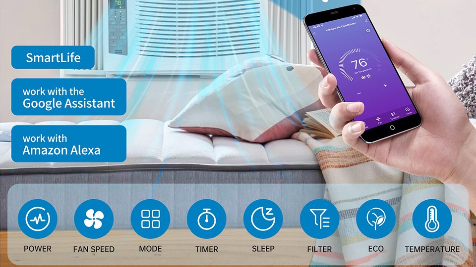 Máy lạnh tích hợp wifi hỗ trợ rất nhiều tính năng thông minh