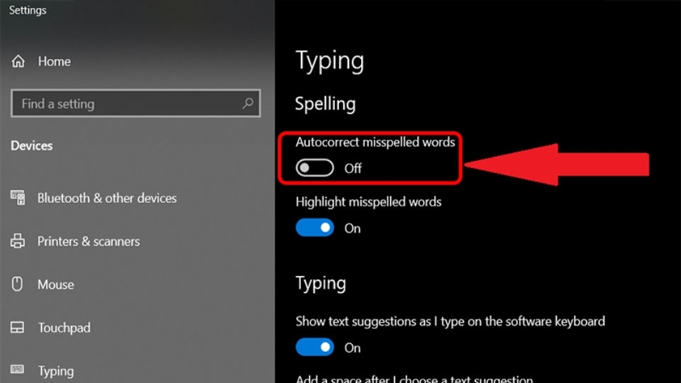 Nhấn tắt chế độ sửa lỗi chính tả tự động để xử lý Unikey bị lỗi