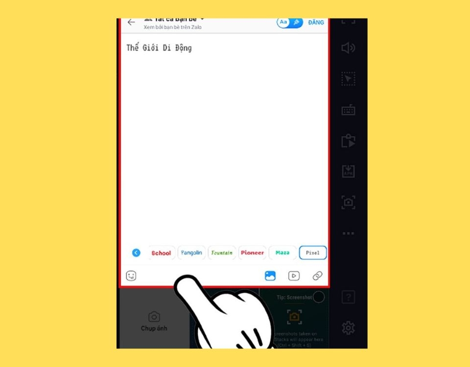 Viết caption và điều chỉnh font chữ
