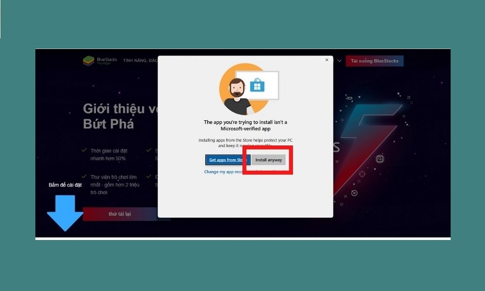 Nhấn chọn “Install Anyway”