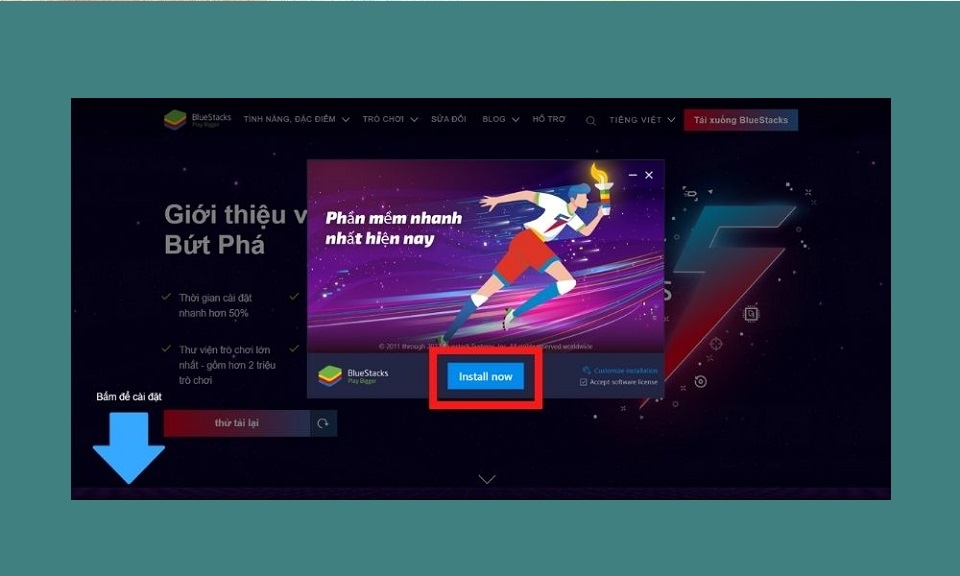 Nhấn chọn “Install Now”