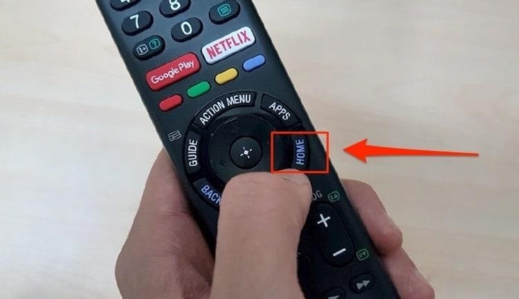 Nhấn nút Home để vào meny tuỳ chọn