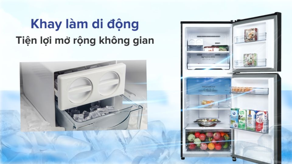 khay đá di động tiện lợi khi sử dụng
