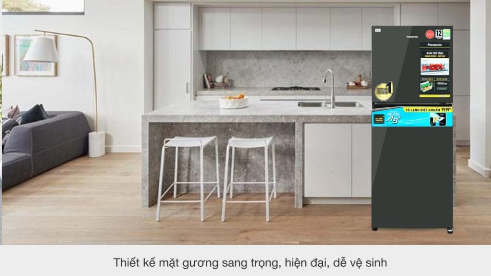 tủ lạnh sở hữu gam màu sang trọng, sơn tĩnh điện bền bỉ