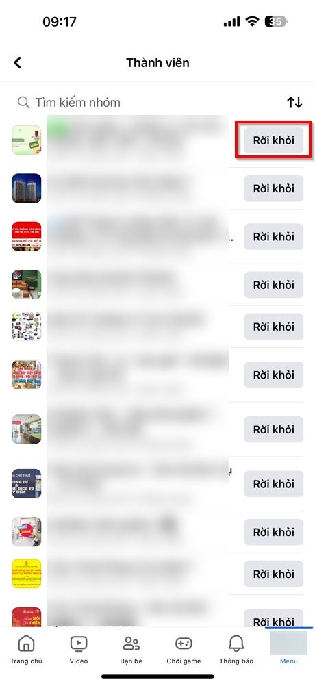 Cách rời nhiều nhóm hàng loạt trên Facebook 3