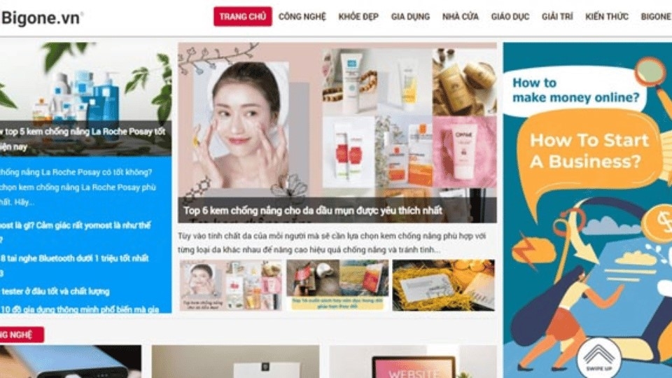 Website có nội dung review, so sánh